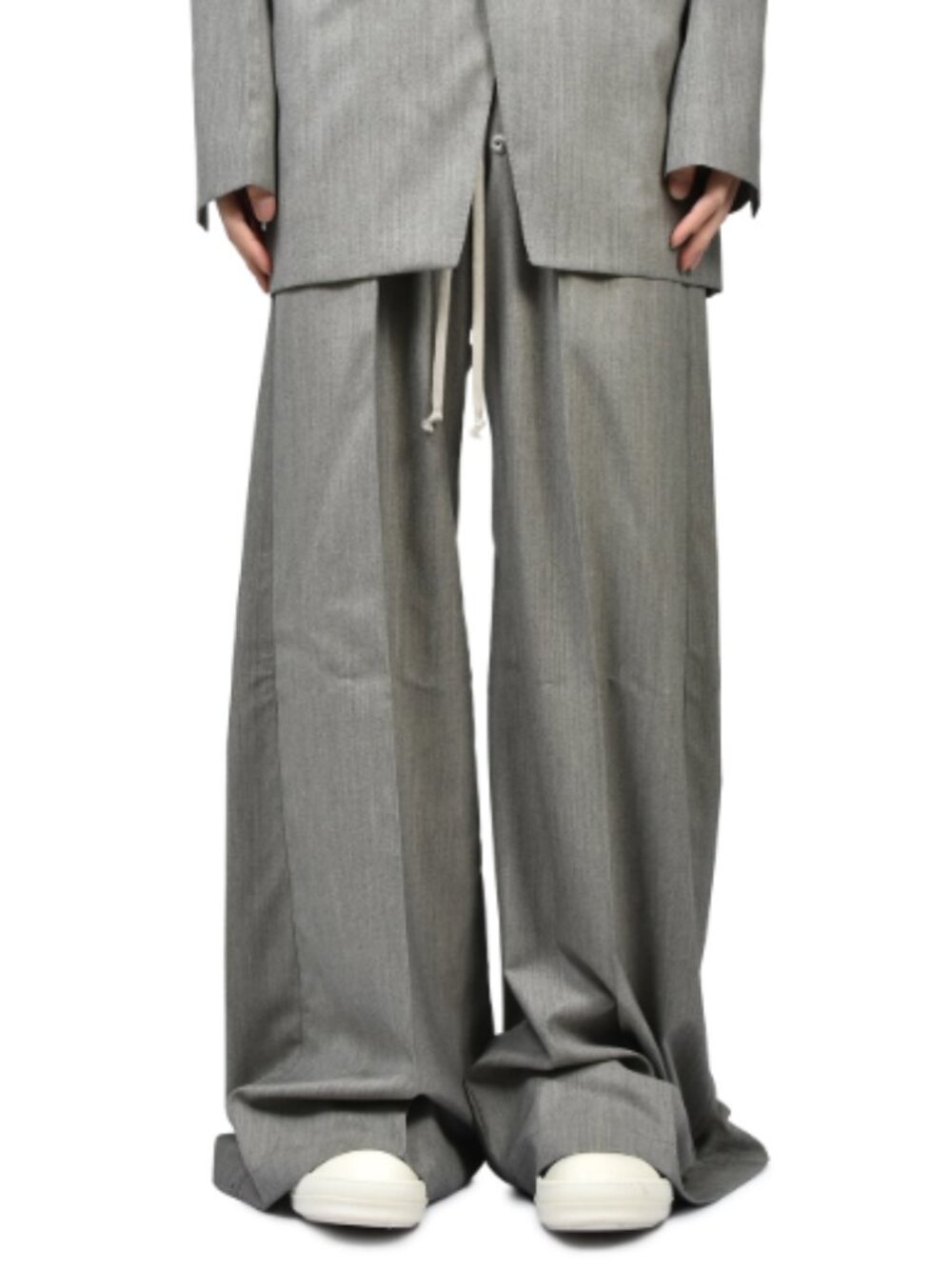 BNWT SS26 RICK OWENS "TEMPLE" WIDE BELA PANTS GREY 48